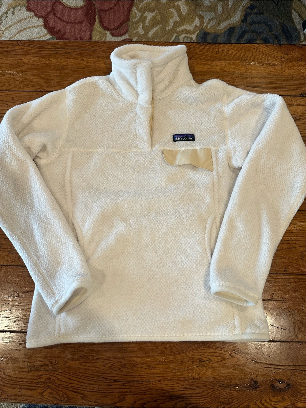 Patagonia Re-Tool Snap-T Women’s Small Cream Polartec Fleece Pullover